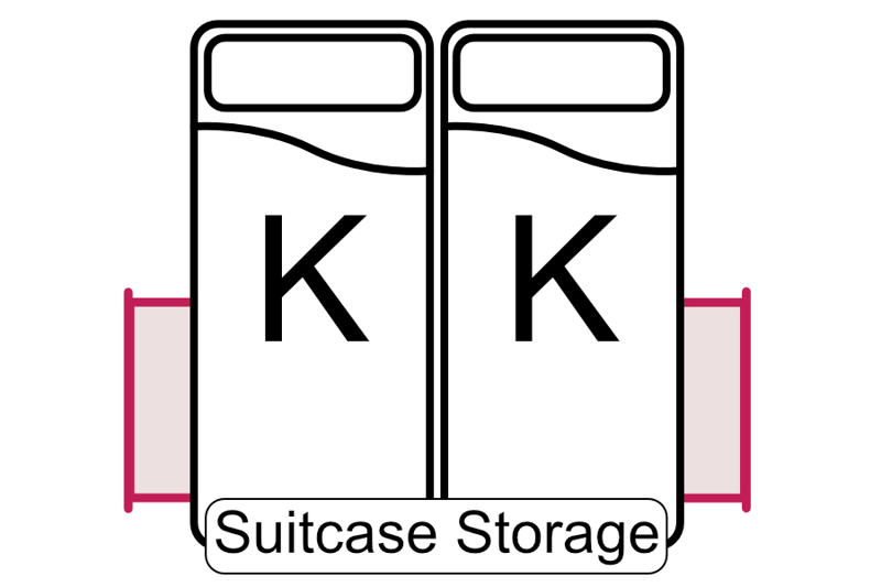 (K) Suitcase Storage Both Sides