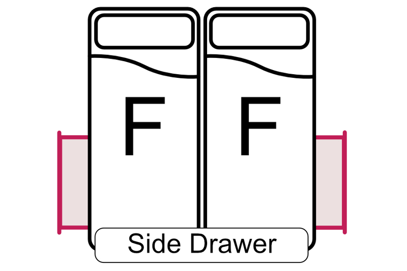 (F) Side Drawers