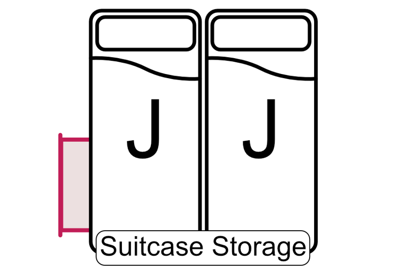 (J) Suitcase Storage Left