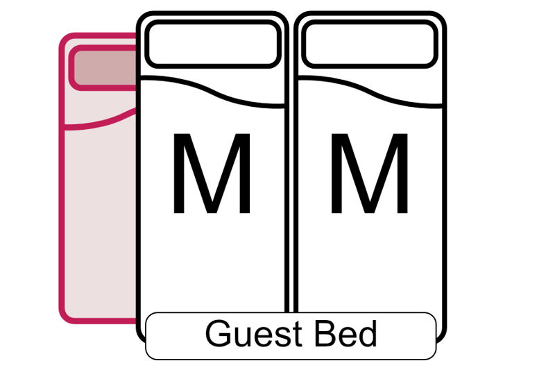 (M) Guest Bed Left